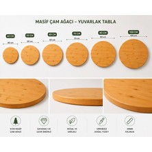Alwado Masif Yuvarlak Masa  Tablası