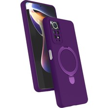 Senka Mey Ithalat® Redmi Note 12 Pro 4g Regal Magsafe Standlı Kapak - Derin Mor