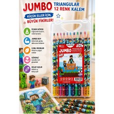 ArtMaster 12 Li Jumbo Kuru Boya Kalemi Plastik Kutu 1 Paket Fatih Mini Craft Figürlü 12 Renk Kalın Kuruboya Tam Boy Renkli Kalem
