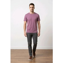 Biçomi Erkek Premium Melanj Slim Fit Pamuklu Tişört – Nefes Alan Esnek Doku