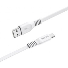 Borofone BX23 Type-C 3.0A Hızlı Şarj Veri Aktarım Kablosu (1m Yassı Tasarım) iPhone & Android Uyumlu