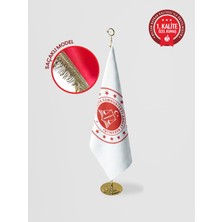 Bilsan Adalet Bakanlığı Makam Bayrağı - Saçaklı Gold Set