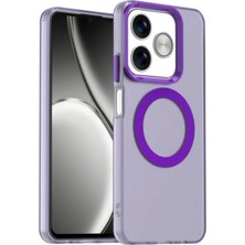 Darkom Realme C61 C63 Uyumlu Düz Renkll Magsafe Kablosuz Şarj Özelliği Aktif Çalışan Darbe Emici Kılıf