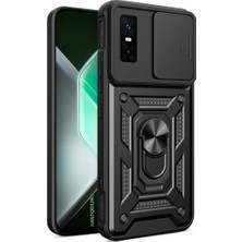Nanospace Infinix Gt 30 Pro ile Uyumlu Kılıf Kamera Korumalı Zırh Tank Sürgülü Vega Kapak