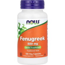 Now Foods, Organic Fenugreek (Çemen Otu Ekstrat) 500 Mg, 100 Veg Capsules