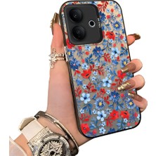 HONTINGA Vivo V60 Lite 5g ile Uyumlu Kılıfı Silikon Kenar Sert Arka Düşüme Önleyici Basitlik Anti Düşme Kamera Korumali Çiçek Desen Telefon Kılıfı Kadın ve Erkek Için Uygundur K1-0578
