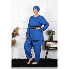Büyük Beden Tesettür Mayo 7XL-8XL-9XL-10XL Indigo Mery