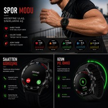 Peachtech SK27 Pro Amoled Akıllı Saat Bluetooth Görüşme Nabız Takibi 3 Kordon Smarts Watch
