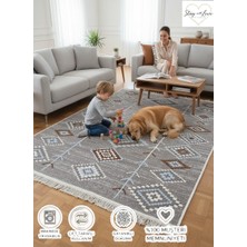 Stay With Love Kilim Çifttaraflı Kullanılabilir Çamaşır Makinesinde Yıkanabilir Pamuklu Dokuma Kilim