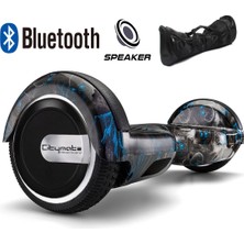 Citymate Smart Balance Elektrikli Kaykay Hoverboard Çanta Hediyeli Bluetooth Hoparlörlü Desenli