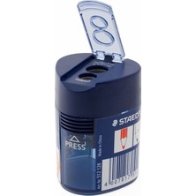 Staedtler Noris Üçgen Kalemtraş İkili Mavi Renkli 512128 Ölçülerle Kullanıma Uygun