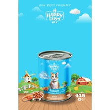 Happy Farm Yaş Kedi Maması Somonlu 415 gr 12 Adet
