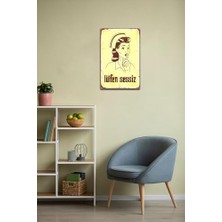 Assess Store Lütfen Sessiz Hemşire Retro DRTR0092 Ahşap Mdf Tablo