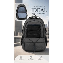 Young 51534 Grey Gri Unisex Çok Cepli Suya Dayanıklı Sırt Çantası