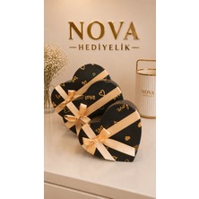 Nova 3’lü Kalp Hediye Kutusu Seti – Şık Kurdeleli Dekoratif Love Box | Sevgiliye & Özel Gün Hediyesi