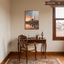 Akıllı Kağıt Cam Görünümlü Yapışkanlı Mescidi Nebevi Tablo Dini (Model- 98)