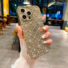 Darkom Iphone 11 Uyumlu Işıltılı Taşlı Yonca Yıldız Desenli Darbe Emici Özelliğe Sahip Silikon Kılıf