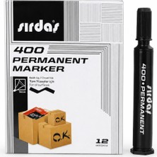 Arrow Permanent Marker Koli Kalemi 12’li Siyah Mavi Kesik Uç