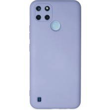 Senka Mey Ithalat® Realme C25Y Kılıf Nano Içi Kadife Silikon - Lila