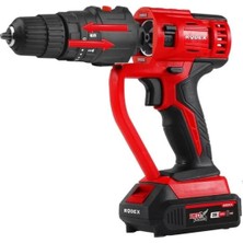 Rodex RPX2708F Şarjlı Akülü Matkap Çok Amaçlı 7 Değişebilir Başlıklı Matkap Vidalama 8 Parça