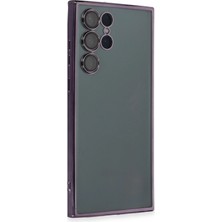 Senka Mey Ithalat® Samsung Galaxy S22 Ultra Kılıf Lensli Silikon - Mor
