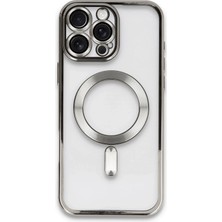 Senka Mey Ithalat® Iphone 16 Pro Kılıf Kross Magneticsafe Kapak - Titan Gri