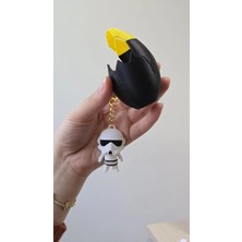 Moresun Buğz Kırılan Yumurta  3D  Anahtarlık 1 Adet Siyah Sarı