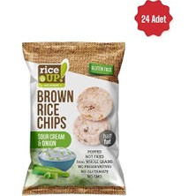 Rice Up Brown Rice Chips Sour Cream And Onion 60G 24 Adet Glutensiz