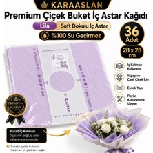Mutkin Premium Çiçek Buket Sarım Kağıdı İç Astar – Lila – Su Geçirmez – 28x28 cm – 36 Adet