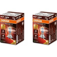 Osram H7 Night Breaker 220 12V %220 Fazla Işık 1 Takım