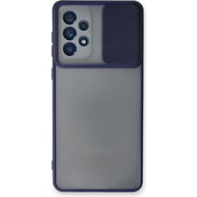 Senka Mey Ithalat® Samsung Galaxy A53 5g Kılıf Palm Buzlu Kamera Sürgülü Silikon - Lacivert