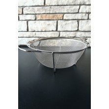 Elegancev Paslanmaz Çelik Takviyeli Süzgeç - Sepet- Makarna Süzgeci-25 cm
