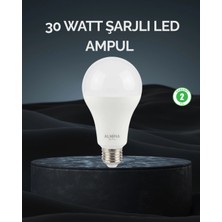 Nemere Şarjlı LED Ampul 30 Watt Soğuk Beyaz
