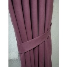 Akko Perde Sık Pileli 1x3 Gül Kurusu Fon Perde Tek Kanat