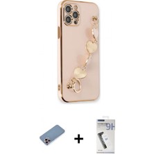 Marsilyan™- iPhone 12 Pro Kılıf Nova Işık Prime - Şeffaf Uv Polymer Nano Ekran Koruyucu + Shine Kamera Lens Koruma Cam - Pe