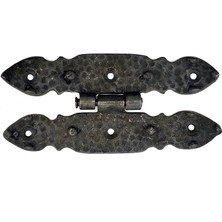 Nemere Antika Tarz Dekoratif Pirinç Düğmeli Menteşe - 142X69 Mm, Oksit
