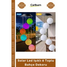 Carlburn #solar Peyzaj Aydınlatma Dekoratif Dış Mekan Solar LED Işıklı 6 Toplu Bahçe Dekoru Renkli Işık