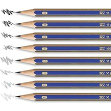 Faber-Castell Karakalem Seti Faber Dereceli Kalemler 8'li Set Siyah Renk Özellikli