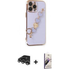 Marsilyan™- iPhone 14 Pro Max Kılıf Nova Işık Prime - Siyah Bilvis 3D Mat Cam Ekran Koruyucu + Raze Metal Kamera Lens - Gs