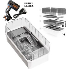 Ilkeshop Nubios Filtreli + Isıtma Lambalı Kaplumbağa Bahçesi Beyaz 46X23,5X24