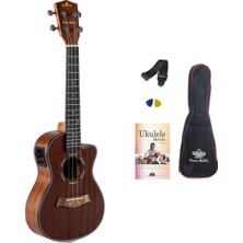 Havana HK-114EQ Elektro Concert Ukulele- Maun SET (KILIF-ASKI-METHOD-PENA HEDİYELİ)