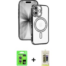 Marsilyan™- iPhone 17 Kılıf Zirve Doku Prime - Siyah Joko Magic 5d Hayalet Cam + Raze Metal Kamera Lens - Akmr