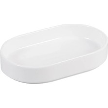 MİEN Mien Porselen Oval Beyaz Servis Tabağı 17X13 cm