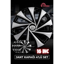 YONGA OTO AKSESUAR Yonga Oto Ford Transit ( 16 INC ) Kırılmaz Jant Kapağı 4 Adet, Amblem ve 8 Adet Cırt Kelepçe Hediye