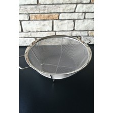 Elegancev Paslanmaz Çelik Takviyeli Süzgeç - Sepet- Makarna Süzgeci-28 cm