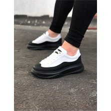 JY507 Alone Bağcıklı Cilt Erkek Günlük Sneaker Ayakkabı Cst Beyaz/siyah