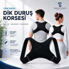 Trends's Choice Dik Duruş Korsesi Postür Düzeltici Ortopedik Omuz Sırt Destekleyici Unisex Korse