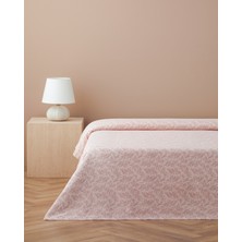 English Home Autumn Branch Baskılı Pamuklu Çift Kişilik Pike 200x220 cm Pembe
