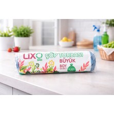 Lixo Çöp Poşeti Büyük Boy 65X80CM 5 Paket (50 Adet)
