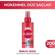 Elidor Sıvı Saç Bakım Sütü Brezilya Keratin Terapisi Hidrolize Keratin Marula Yağı E Vitamini 200 ml